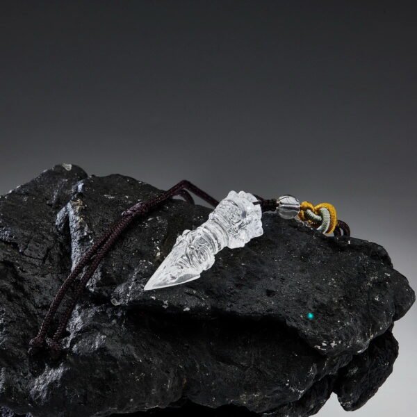 Protective Clarity Tibetan Quartz Crystal Vajra Pendant